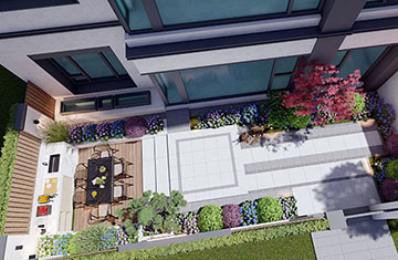 鄭州碧桂園豫府70平米庭院設(shè)計(ji)案例